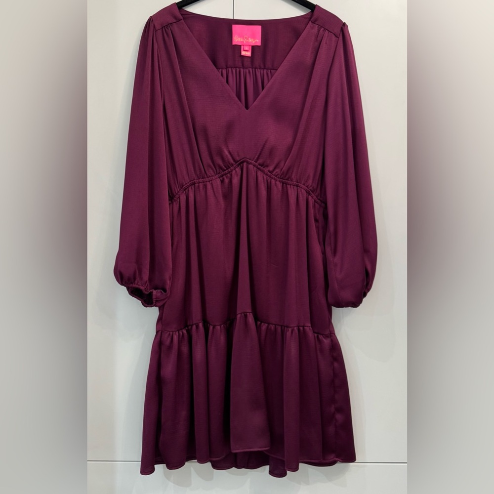 Lilly Pulitzer Deacon Mini Dress, Cabernet, Sz 4, EUC